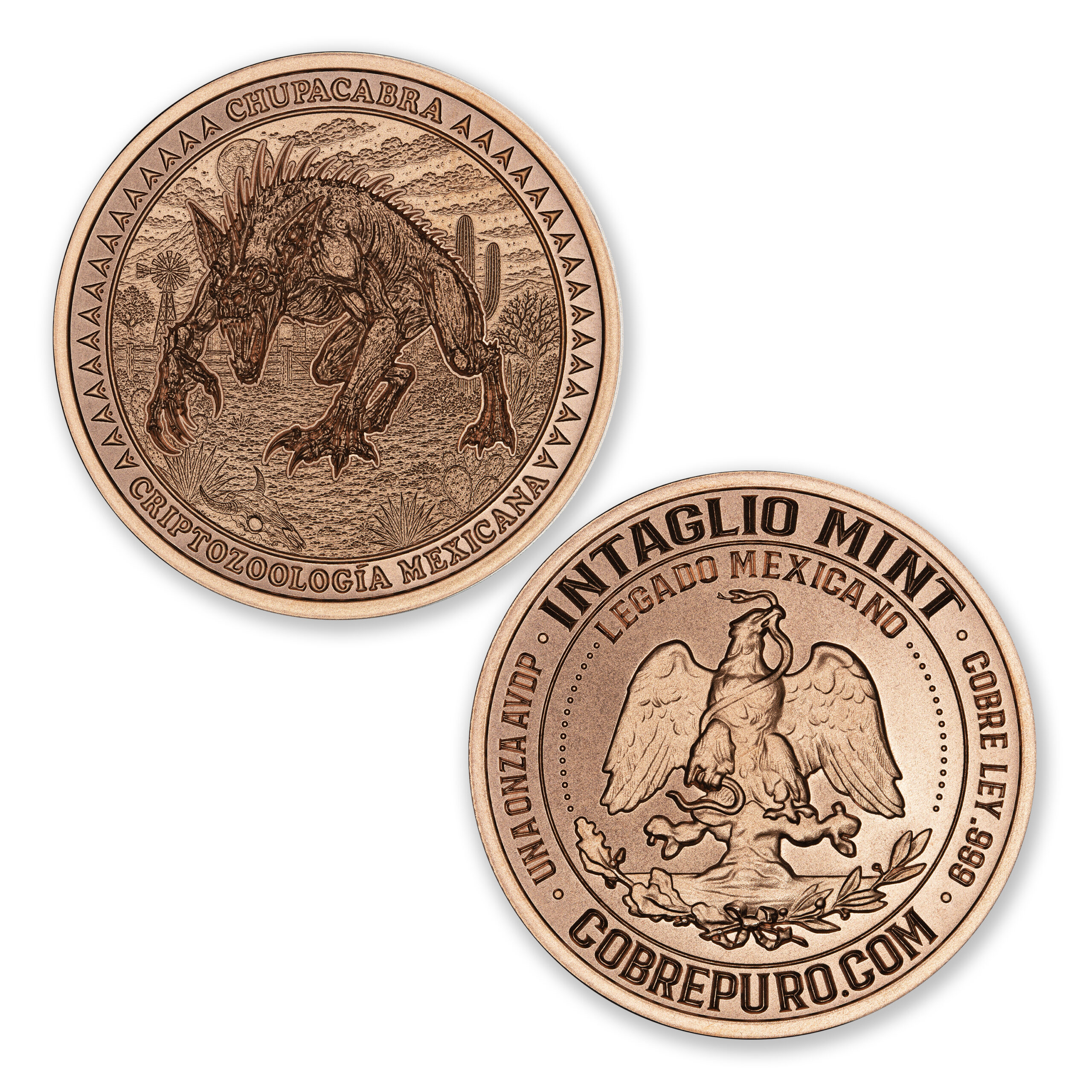 LEGADO MEXICANO SERIES – CHUPACABRA – 1OZ – 39MM – CU