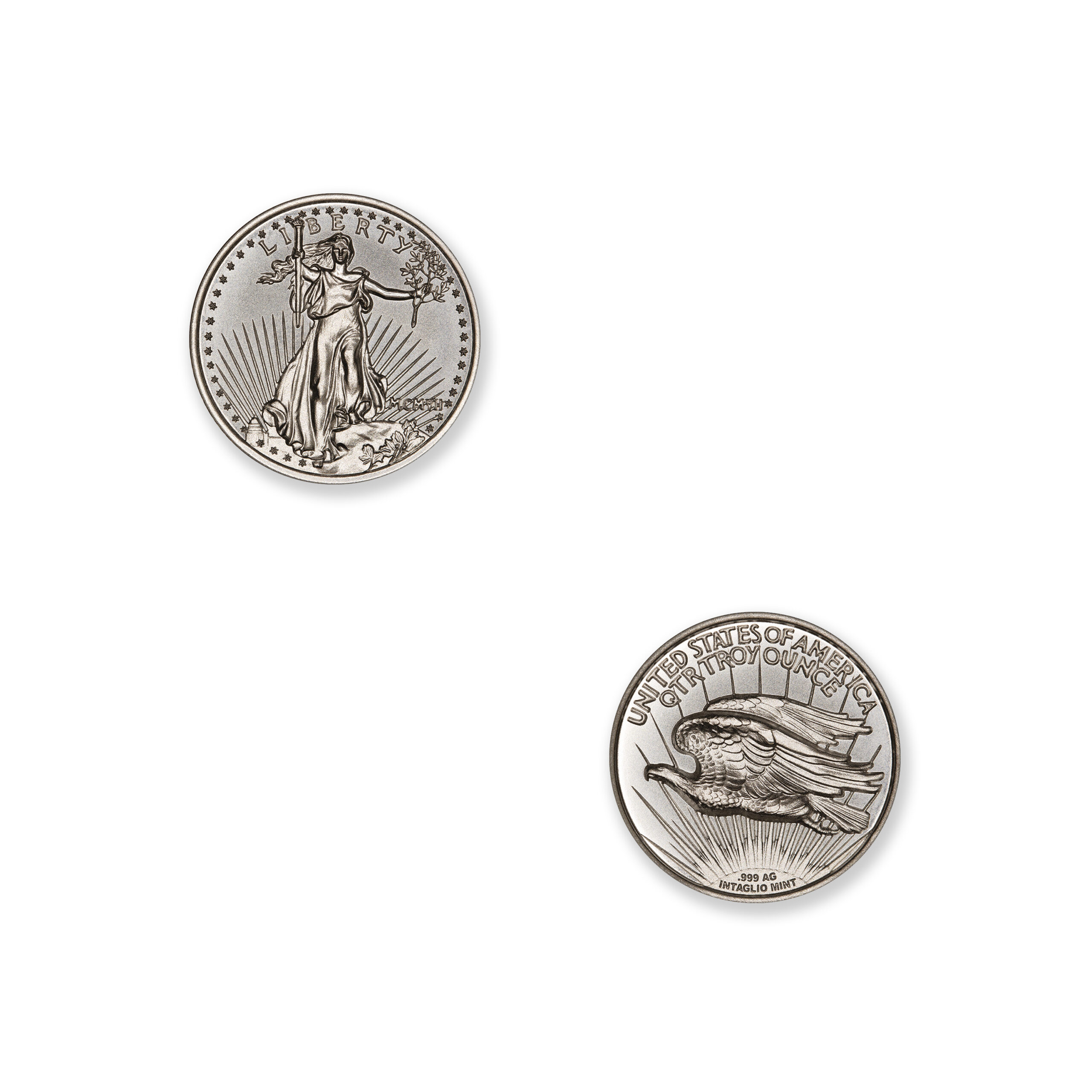 $20 SAINT-GAUDENS TRIBUTE – 1/4 TROY OUNCE – 20MM