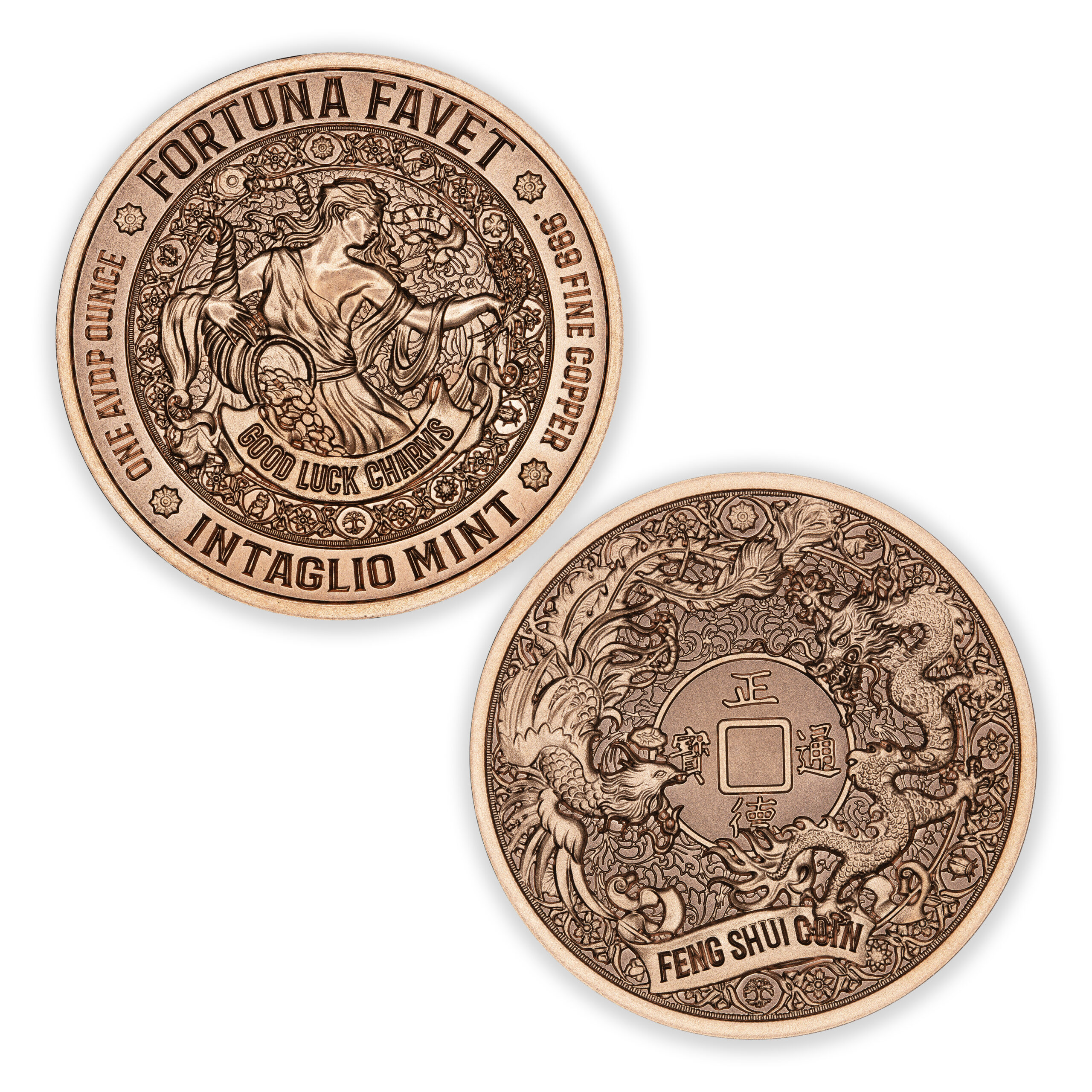 FORTUNA FAVET – GOOD LUCK CHARMS SERIES – FENG SHUI COIN – 1OZ – 39MM – CU