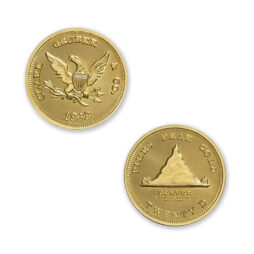 TERRITORIALS - CLARK GRUBER & CO PIKES PEAK TRIBUTE - 1 TROY OUNCE - 30MM - .9999 FINE GOLD - ONLY 100 MINTED - IN CAPSULE (Copy)