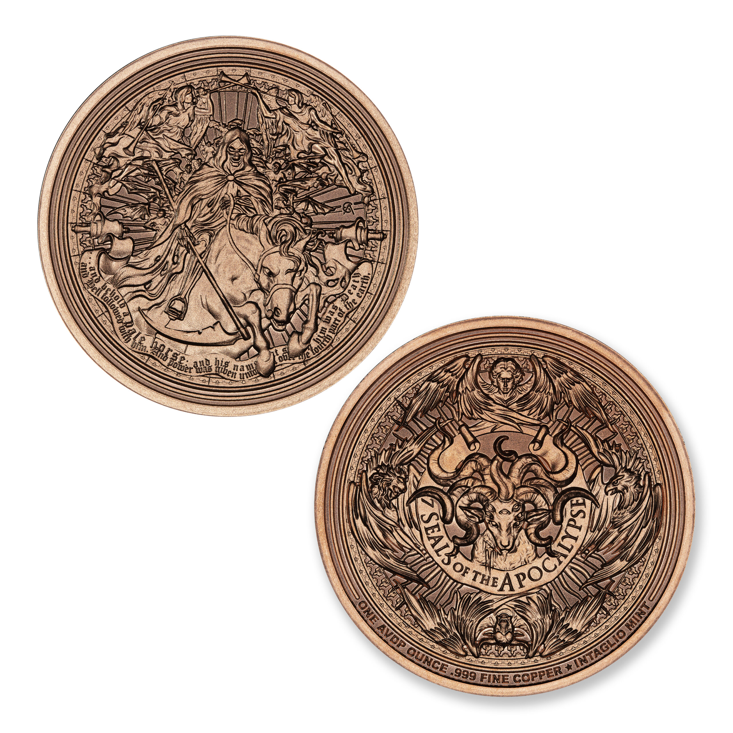 SEVEN SEALS OF THE APOCALYPSE – PALE HORSE – 1OZ – 39MM – CU